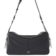 pinko τσαντα 24 classic vitello new biker μαυρο