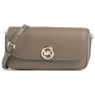 michael kors τσαντακι crossbody/ωμου nolita metaλλικο logo χακι
