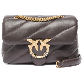 pinko τσαντα puff mini new buckle sheep nappa καφε