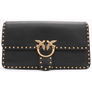 pinko τσαντα love one slouchy studs small vitello new biker