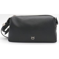 pinko τσαντα bauletto trittico vitello new biker μαυρο