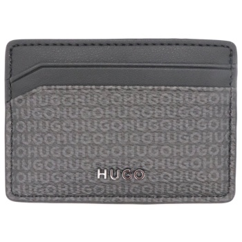 hugo θηκη καρτων quantic_n_cardcase m all over logo μαυρο