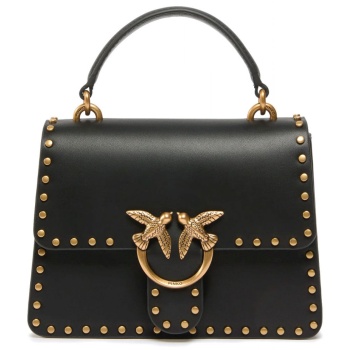 pinko τσαντα top handle mini light studs τρουκς μαυρο