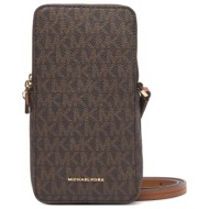 michael kors τσανταki crossbody jet set all over logo kaφε/ταμπα