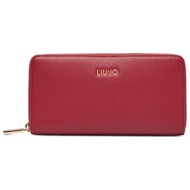 liu-jo better πορτοφολι crocco logo μεταλλικο μπορντω