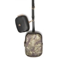 pinko θηκη κινητου-airpods pocket zip around full strass print παραλλαγη