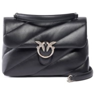 pinko τσαντα love puff classic small sheep nappa μαυρο