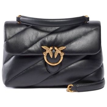 pinko τσαντα love puff classic small b. sheep nappa μαυρο