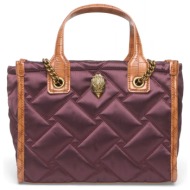 kurt geiger τσαντα xeiροσ/ωμου hoxton sm shopper aλυσιδα καπιτονε logo μπορντω