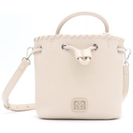 marella accessori τσαντα mllacaici χειροσ/crossbody logo εκρου