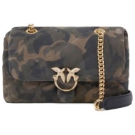 pinko τσαντα love puff mini cl suede print μοτιβο παραλλαγης