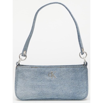 τσάντα calvin klein jeans denim shoulder pouch blue σε προσφορά