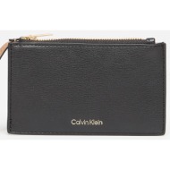 calvin klein foil logo top zip cardcase black universal