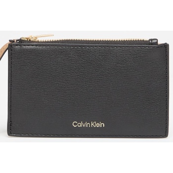 calvin klein foil logo top zip cardcase black universal σε προσφορά