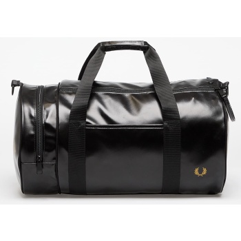 fred perry tonal classic barrel bag black/ gold universal