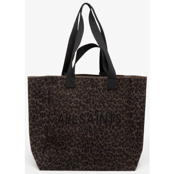 τσάντα allsaints izzy fzzy leppo tote leopard brown σε προσφορά