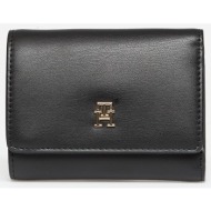 tommy hilfiger th monogram flap trifold wallet black universal