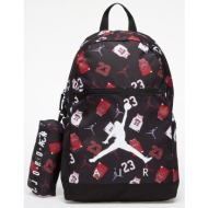 jordan jan air school backpack black/ gym red/ white universal