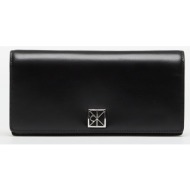 calvin klein emblem hw long bifold wallet black universal