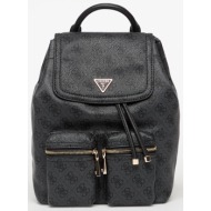 guess manhattan ii flap backpack coal logo universal