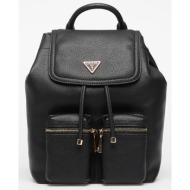σακίδιο πλάτης guess manhattan ii flap backpack black universal