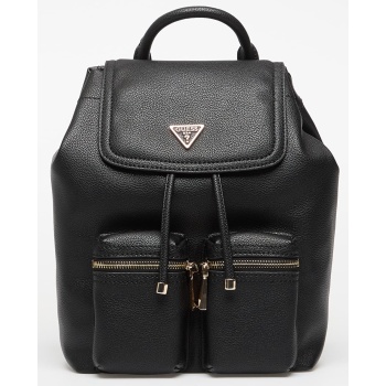 σακίδιο πλάτης guess manhattan ii flap backpack black σε προσφορά