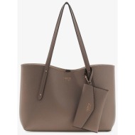 guess brenton tote dark taupe universal