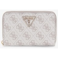 πορτοφόλι guess laurel ii slg med zip around dark taupe logo universal