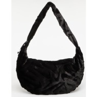 nike sportswear faux fur slouchy bag 19l black/ black universal
