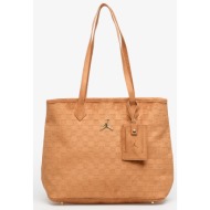 τσάντα jordan jam suede monogram tote cognac universal