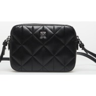 calvin klein quilted double zip camera bag black universal