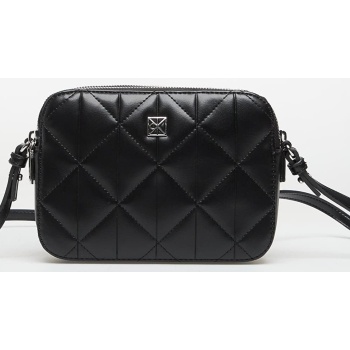 calvin klein quilted double zip camera bag black universal σε προσφορά