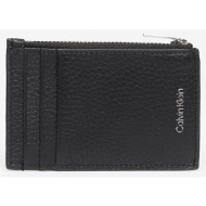 πορτοφόλι calvin klein foil emboss n/s zip wallet black universal