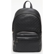 σακίδιο πλάτης calvin klein emblem aop emboss round backpack black universal