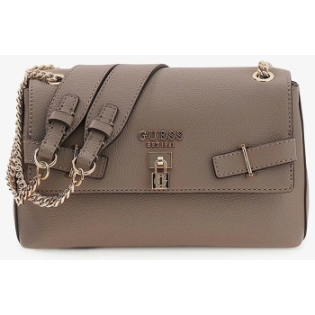 guess yesba convertible cross body flap dark taupe universal σε προσφορά