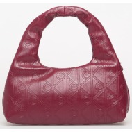 calvin klein emblem aop puffer bag with strap alluring pink universal