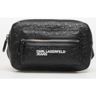 τσαντάκι μέσης karl lagerfeld jeans essential bumbag emb black/ monogram universal