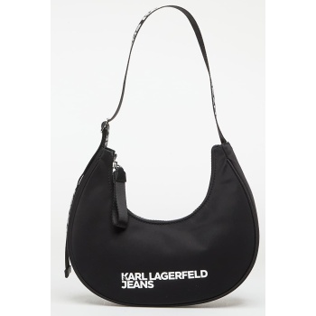 karl lagerfeld jeans essential nylon moon bag black σε προσφορά
