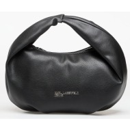 karl lagerfeld jeans metal logo small hobo black universal