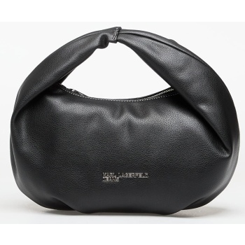 karl lagerfeld jeans metal logo small hobo black universal σε προσφορά