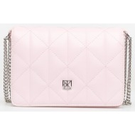 calvin klein quilted mini chain bag pastel pink universal