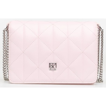 calvin klein quilted mini chain bag pastel pink universal σε προσφορά