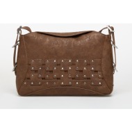 desigual medium studded patch handbag brown universal