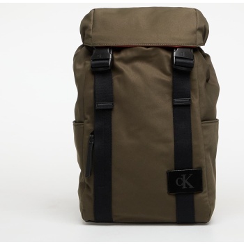 σακίδιο πλάτης calvin klein canvas mix backpack green σε προσφορά