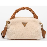 τσάντα guess shaida top handle crossbody natural/ cognac universal