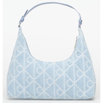 τσάντα calvin klein emblem aop denim sho blue universal σε προσφορά