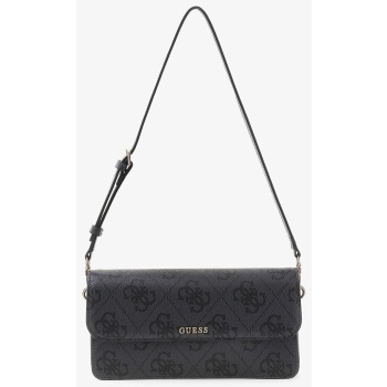 guess sadie flap shoulder bag coal logo universal σε προσφορά