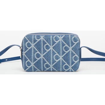 τσάντα calvin klein emblem aop denim cam blue universal σε προσφορά