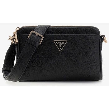 guess cresidia ii mini cross body top zip black logo σε προσφορά