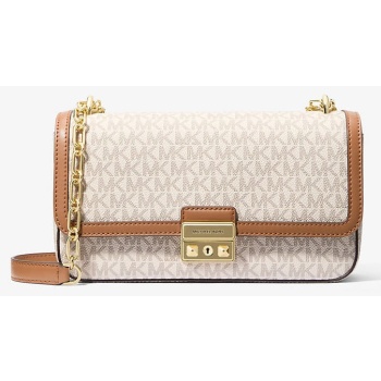 michael kors lg conv chain shoulder vanilla/ acorn universal σε προσφορά
